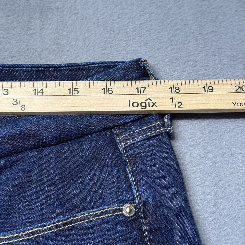 Seven7 Womens 16 High Rise Skinny Jeans Blue Dark Wash Stretch Tummyless EUC - Picture 11 of 14